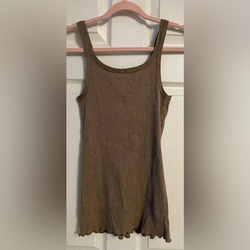 GAP Taupe Ribbed Knit Top - Picture 6 of 6